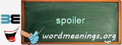 WordMeaning blackboard for spoiler